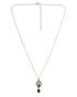 Oxidized Lord Shiva Trishul Damru and Natural Rudraksha Pendant with Chain for Unisex