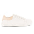 Women's White Lace-Up Casual Sneakers