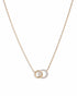 18kt Gold Plated CZ Interlocking Circle Necklace