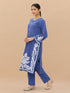 Saba Chikankari Kurta Set in Cambric Cotton - Blue