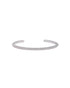 Rhodium Plated Twisted Cuff Bangle