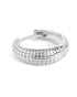Rhodium Plated Textured Hoop