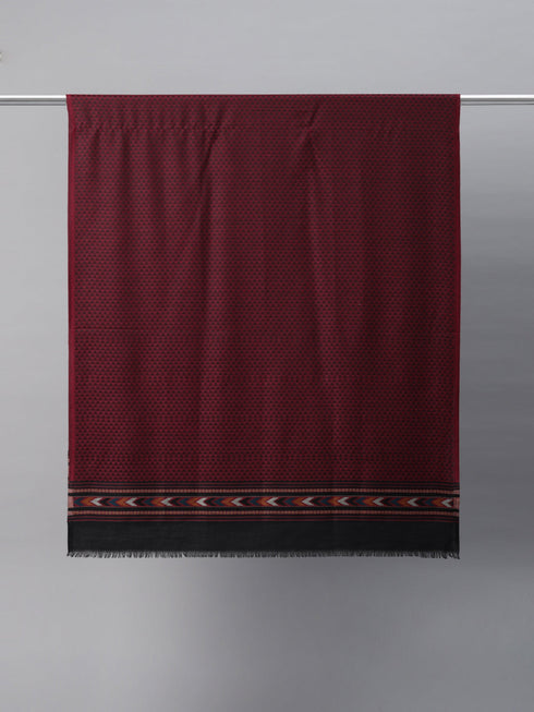 Men's Chevron Woven Wool Shawl