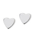 925 Steling Silver Rhodium Plated Heart Petite Stud Earring