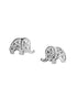 925 Sterling Silver Rhodium Plated Petite Elephant Stud Earring