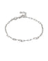 925 Sterling Silver Rhodium Plated Link Chain Bracelet