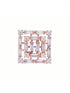 Rose Gold White AD studded handcrafted square Ear Ring