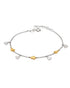 925 Sterling Silver Rhodium Plated Heart Charm Bracelet