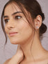 925 Sterling Silver White CZ studded Rhodium Plated Floret Studds Earrings
