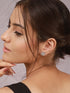 925 Sterling Silver White CZ studded Rhodium Plated Floret Studds Earrings