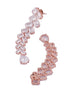Rose Gold plated AD studded handcrafted dropdown Earrings for girls & women