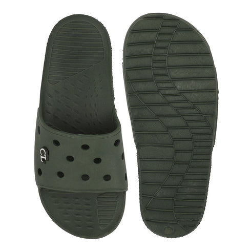 Men Perforated Comfort Solid Slider