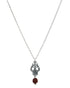 Oxidized Lord Shiva Trishul Damru and Natural Rudraksha Pendant with Chain for Unisex