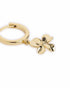 18kt Gold Plated Dangling Blossoming Flower Mini Hoop Earring