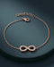 18kt Rose Gold Plated CZ Infinity Charm Bracelet