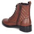 Women's Chic Quilted Ankle Combat Boot with Lace-Up Closure