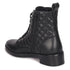 Women's Chic Quilted Ankle Combat Boot with Lace-Up Closure