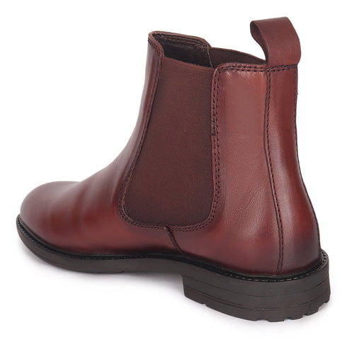 Men's Premium Leather Slip-On Chelsea Boots