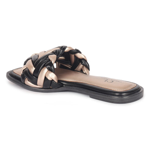 Women's Chic Braided Slip-On Flat Sandals