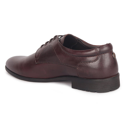 Men's Polished Cognac Leather Derby Dress Shoes