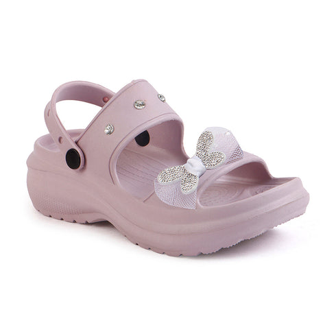 Women's Embellished Bow Slingback Waterproof Sandals