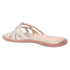 Women's Flat Slide Sandal with Criss-Cross Straps & Buckles