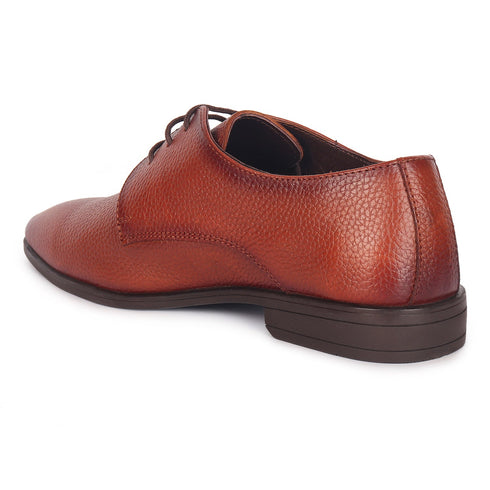 Men's Textured Leather Lace-Up Derby Shoe