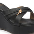 Women's Criss-Cross Strap Wedge Sandal with Charm Detail
