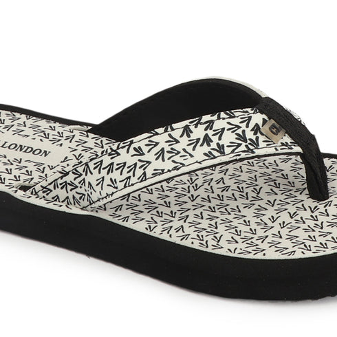 Women's Daily Wear Printed Thong Flip Flops