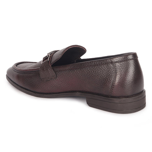 Men's Pebble Leather Dress Loafer with Contrast Band
