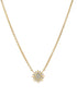 18kt Gold Plated CZ Glam Star Burst Pendant with Chain