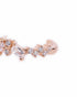 18kt Rose Gold Plated Baguette CZ Half Hoop Earring
