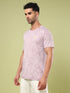 Men Jacquard Slim Fit Crew Neck T-shirt with DOUBLE COOL