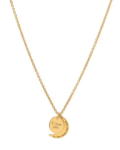 18kt Gold Plated I Love You Necklace