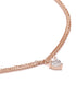 925 Sterling Silver 18kt Rose Gold Plated Double Layered CZ Heart Charm Bracelet