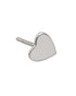 925 Steling Silver Rhodium Plated Heart Petite Stud Earring