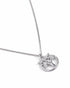 Rhodium Plated CZ Tree of Life Pendant and Chain Necklace
