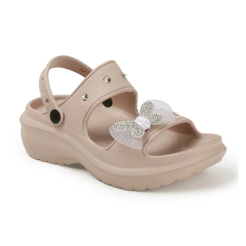 Women's Embellished Bow Slingback Waterproof Sandals