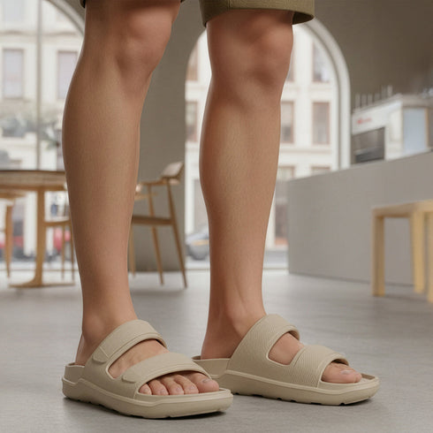 Men's Dual Strap Lightweight Comfort Slide Sandal