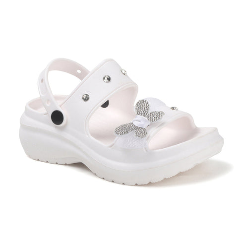 Women's Embellished Bow Slingback Waterproof Sandals