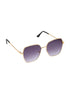 Women Gold and Black Toned Blue UV Protected Lens Oversized Sunglasses
