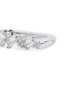 Rhodium Plated Studded Square Hoop Earring with Baguette CZ