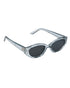 Women Grey Toned UV Protected Black Lens Oval Sunglasses