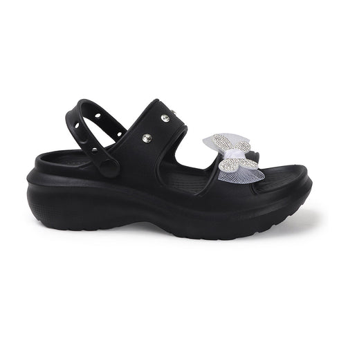 Women's Embellished Bow Slingback Waterproof Sandals