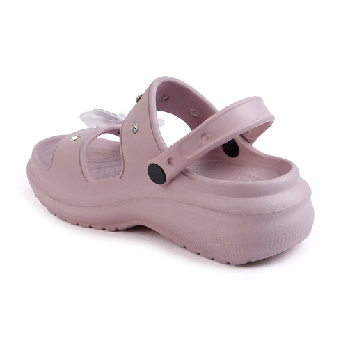 Women's Embellished Bow Slingback Waterproof Sandals