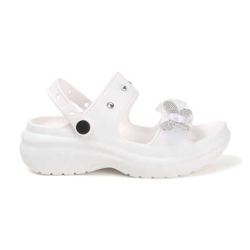 Women's Embellished Bow Slingback Waterproof Sandals