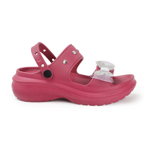Women's Embellished Bow Slingback Waterproof Sandals