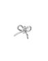 925 Sterling Silver Rhodium Plated Bow Mini Stud Earring