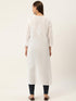 Megha in House of Kari Hand embroidery Chikankari Dress-White