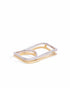 18kt Gold and Rhodium Plated Double Finger Ring